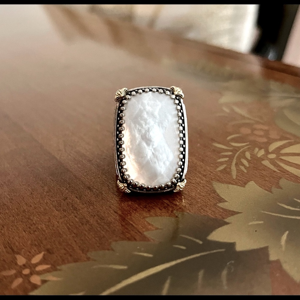 Konstantino Selene Mother of Pearl Ring Size 7